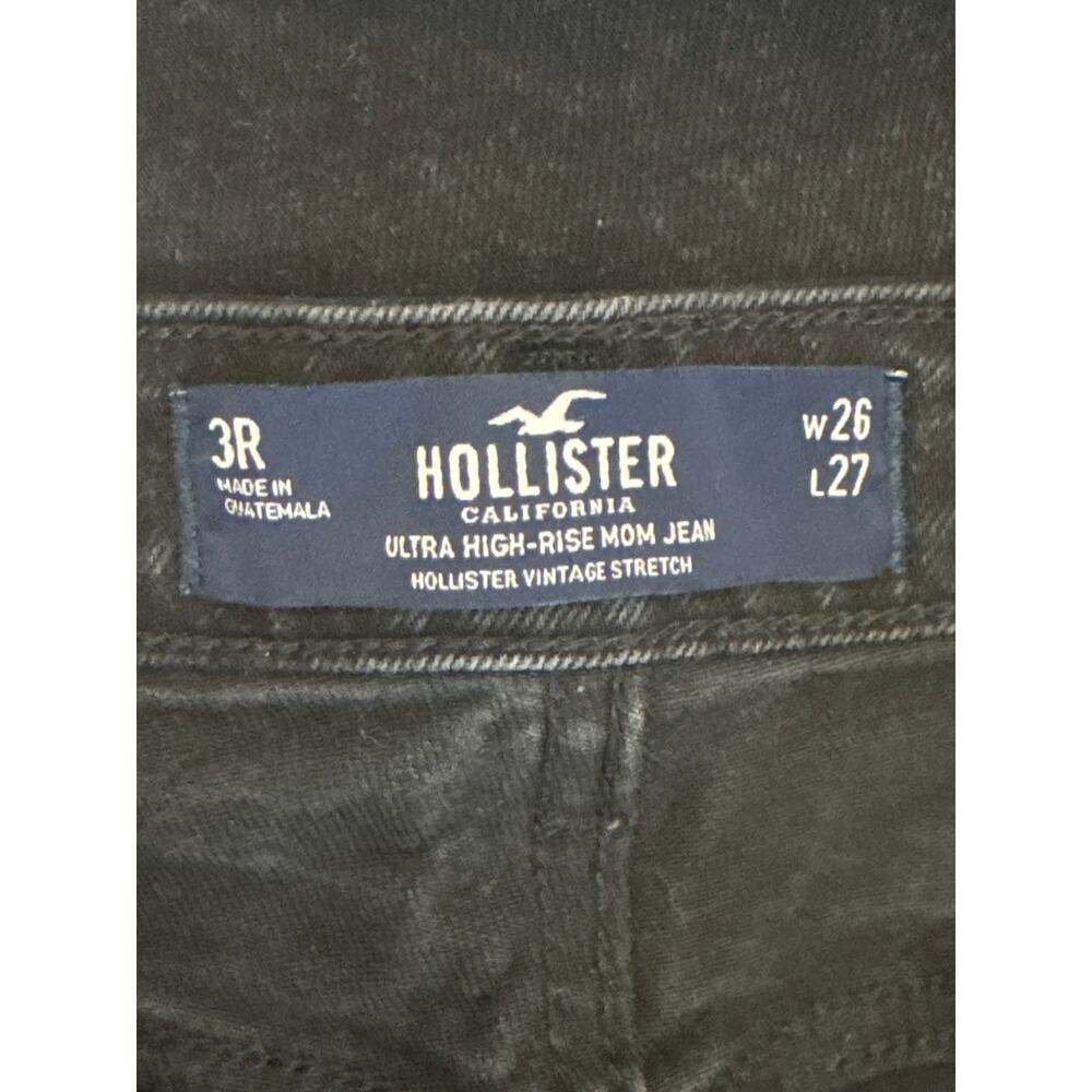 Hollister Ultra High‎ Rise Mom Jeans Washed Black Size 3R - Picture 6 of 14